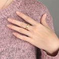 thumbnail image 3 of Bague en Acier Inoxydable pour Femmes et Hommes, Bague de Fiançailles de Mariage Or Argent, 3 of 6