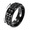 Black, variant on Men’s Spinner Chain Ring, Stainless Steel Rotating Band Ring, US Sizes 7–12, Birthday Gift for Him