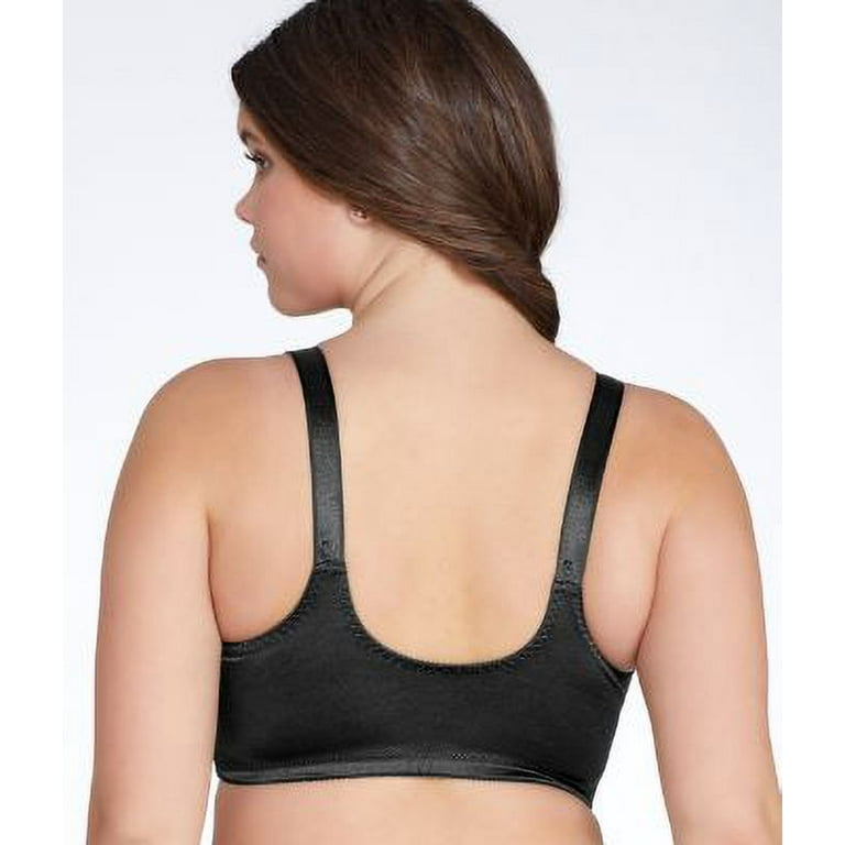 Women's Bali DF1003 Double Support Front Close Wirefree Bra (Black 42C)