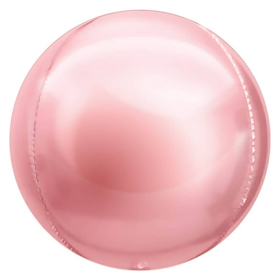 7 inch 3D Sphere - Metallic Pink Foil Mylar Balloon - Party Supplies Decorations