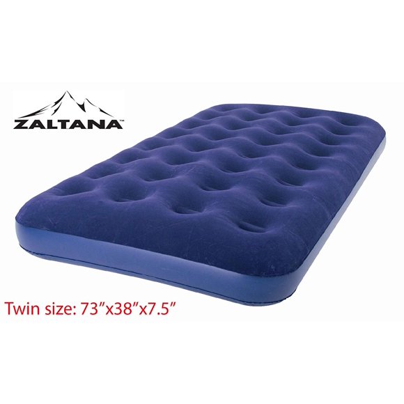 Zaltana Matelas Pneumatique Format Simple (73"x38"x7.5") Simple, Bleu Marine AMN