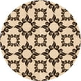 thumbnail image 1 of Ahgly Company Machine Washable Indoor Round Transitional Golden Blonde Gold Area Rugs, 3' Round, 1 of 7