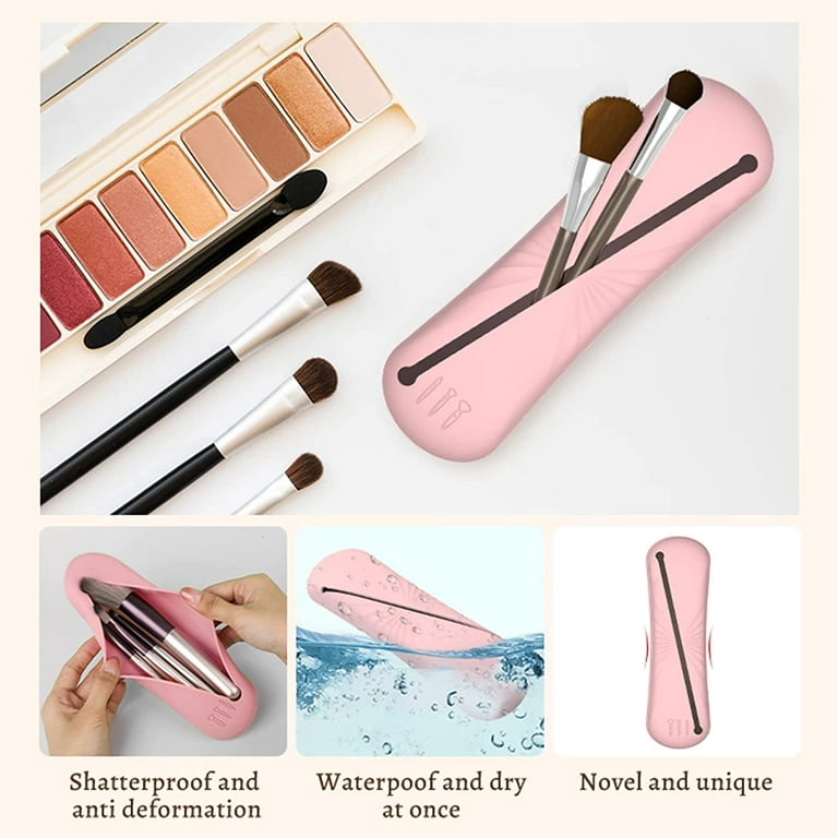 Makeup Brush Holder,Travel Makeup Bag,Silicone Makeup Brush Holder