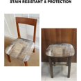 thumbnail image 6 of Dining Room Chair Seat Covers, Abstract Brown Geometric Oil Painting Removable Stretch Chair Seat Cushion Slipcovers Protector for Holiday Party Festival Decoration, Set of 6, 6 of 6