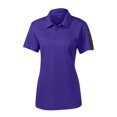 thumbnail image 5 of Sport-Tek Ladies PosiCharge Active Textured Colorblock Polo-S (Purple/ Grey), 5 of 6
