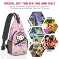 thumbnail image 6 of Hello Kitty Sling Bag for Women, Crossbody Sling Backpack Daybackpack, Cute Shoulder Bag Chest Bag for Travel Hiking Cycling, 15.3*7.2*3.5 Inch, 6 of 6