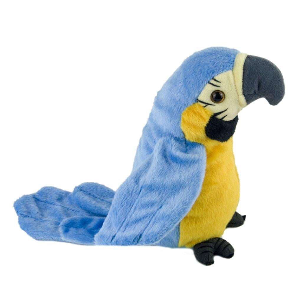 Battery Operated Talking Parrot Plush Material Funny Voice Activate Repeat Words 
