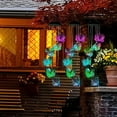 thumbnail image 5 of LINLIN LED Solar Wind Chimes Outdoor Butterfly Hanging Wind Chimes Lamp Colorful Night Light Waterproof Butterfly Shaped Wind Chime for Garden Patio Yard with Hook, 5 of 9