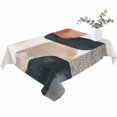 thumbnail image 2 of Boho Middle Century Table Cloth Waterproof Tablecloths, Abstract Modern Color Block Geometric Tablecloth Dining Table Cover for Kitchen Party Tabletop Outdoor, Rectangle Tablecloth 60x84 Inch, 2 of 9