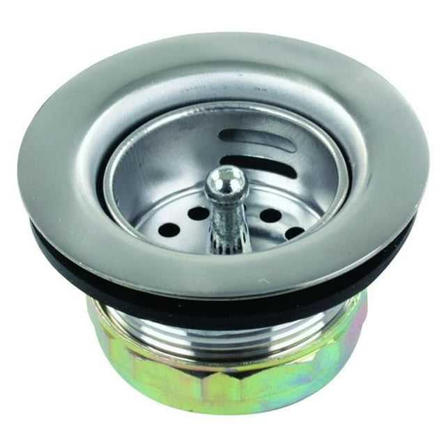 Strainer with Push-in Basket, Chrome