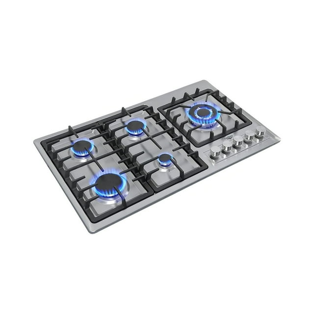 Parrilla Gas 5 Quemadores Acero Inox Gutstark Home Empotrable Negocio