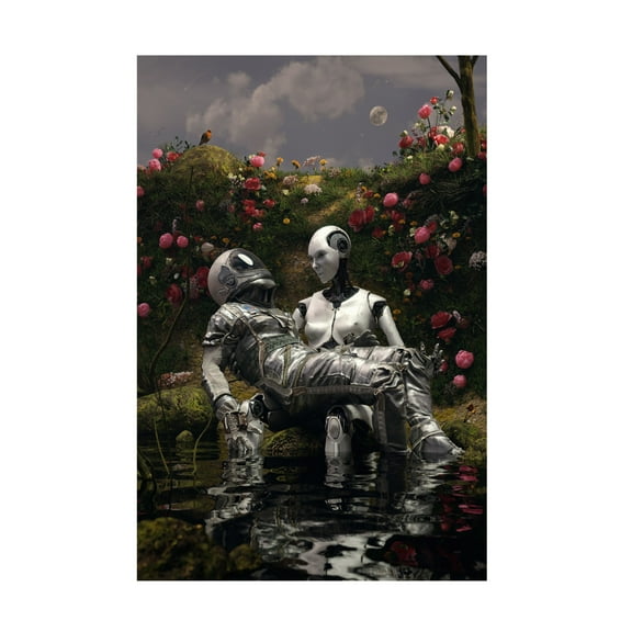 Canvas Wall Art - Francis Minoza 'La Pieta' Wall Art for Living Room, Bedroom, or Office Décor by Trademark Fine Art - 12 x 19 Inches