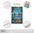 thumbnail image 2 of Vintage St. Louis Cityscape Retro U.S. Tourism with Iconic Arch & Mississippi River Canvas Poster, 2 of 8
