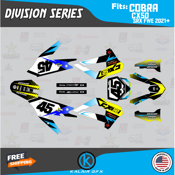 Kalair GFX Graphics Kit for Cobra CX50 SRX FWE (2021) Division Series
