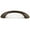Chocolate Bronze, variant on Transitional 3" Center Arch Pull, Satin Nickel