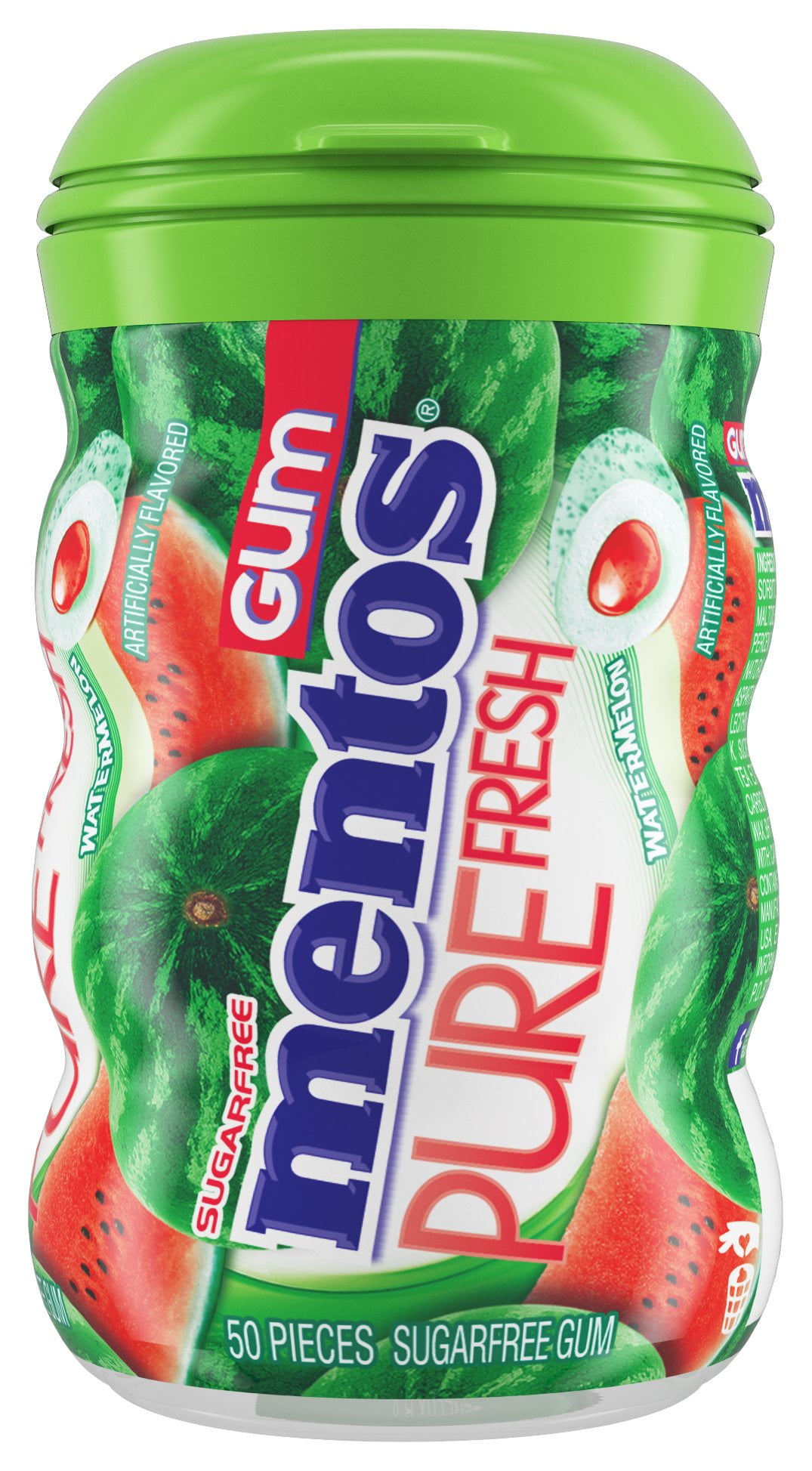 Mentos Pure Fresh Sugar-Free Chewing Gum Xylitol, Watermelon (Bulk Pack of 4)