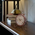 thumbnail image 4 of Vintage Table Clock Silent Bronze Desk Clock Home Bedroom Living Room Office, 4 of 12