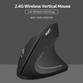 thumbnail image 2 of YWYT 2.4G Wireless Vertical Ergonomic Vertical Upright Optical 3 Adjustable DPI Levels/ Plug&Play Black, 2 of 7