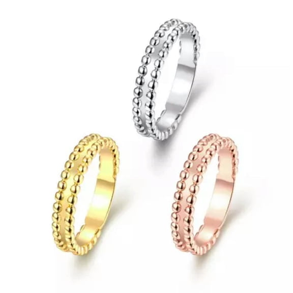 QQTDFG Rose Gold Platinum Plated Band Wedding Plain Ring For Women B271-18K Gold Plated-8