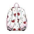 thumbnail image 3 of Red Ladybug Student Backpack – Cute Cartoon Ladybird Print With Nature Insect Garden Polka Dot Design, 3 of 6