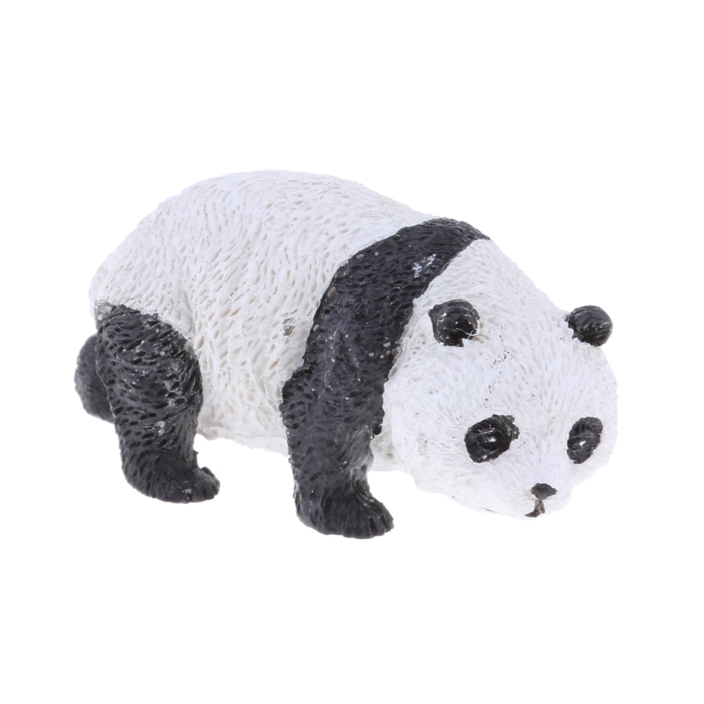 Cute Panda Ornament Resin Animal Miniature Figurine Craft Dollhouse Decor #3 