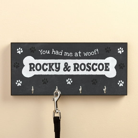 Personalized You Had Me At Woof! Leash Hanger