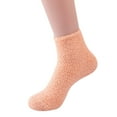 thumbnail image 2 of Kmdttou Womens Athletic Cushion Ankle Socks Women's Solid Color Slippers Socks With No Shedding Hair Coral Fleece Home Sleeping Socks, 2 of 3