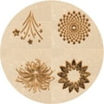 thumbnail image 1 of Ahgly Company Indoor Round Patterned Bronze Brown Area Rugs, 8' Round, 1 of 6