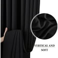 thumbnail image 3 of RYB HOME Room Divider Curtains with Flexible Silent Track Wall/Ceiling Mount, Sliding Door Drapes Blackout, Floor to Ceiling Curtains with Hooks for Bedroom/Living Room, Black, W100 x L96, 1 Panel, 3 of 9