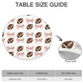 thumbnail image 6 of Baseball Bows Pattern Round Fitted Tablecloth with Elastic Edge,Dining Table Cover Waterproof,Outdoor Round Tablecloth for Camping,Dining,Indoor and Outdoor, 6 of 7