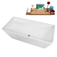 thumbnail image 5 of 59" Streamline B-272-57-BBR Soaking Freestanding Tub and Tray With Internal Drain in Brushed Brass, 5 of 10