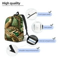 thumbnail image 4 of Honeii Mallard Duck And Flowers Print Canvas College Laptop Backpack, Durable Rucksack Travel Notebook Bag School Backpack Book Bag for Men Women-Small, 4 of 7