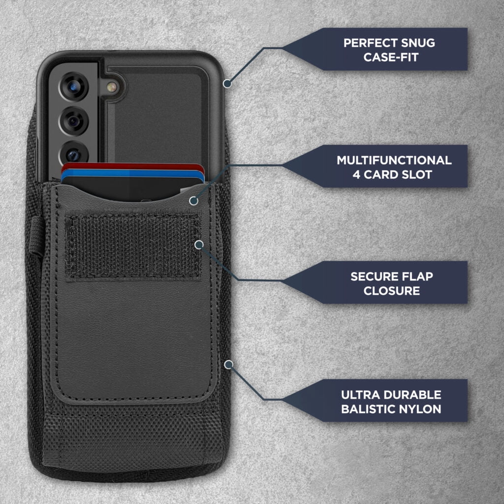 Encased Nylon Holster & Rebel Case Compatible with Samsung Galaxy S22 Plus Belt Clip Case and Pouch