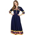 thumbnail image 1 of Bimba Kurti Anarkali en Coton Bleu Classique Indien Blouse Cadeau Kurta, 1 of 9