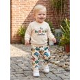thumbnail image 3 of RUINIXCW Brother Matching Outfits Long Sleeve Construction Vehicle Embroidery Sweatshirt and Jogger Pants Set, 3 of 8