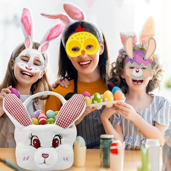 Qiopertar Flash Deals of the Day Rabbit Plush Basket Cute Rabbit Carrying Bag Children's Rabbit Basket Holiday Carrying Basket Outdoor Play Portable Decorative Rabbit Basket
