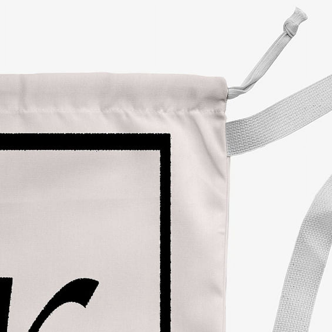 Simply Daisy Canvas Classic Monogram 18 x 29 in K Laundry Bag