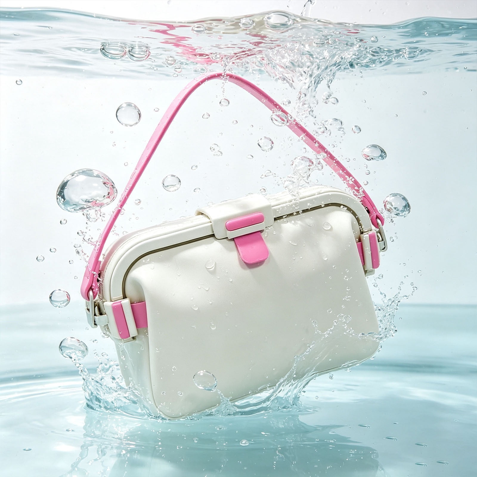 Huggea Bag, Women Summer Silicone Handbag, 67.63 fl oz Waterproof Foldable Crossbody Tote