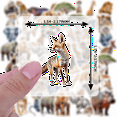 thumbnail image 5 of 35pcs Colorful Animal Stickers Wild Animal Stickers Cartoon Safari Stickers for Suitcases Notebooks Laptops, 5 of 9
