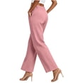 thumbnail image 4 of Gytharion Dress Pants for Women Plus Size Fashion Casual Pockets High Waist Slacks Women's Solid Slim Fit Straight Leg Business Pants, 4 of 5