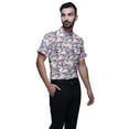 thumbnail image 2 of BESTMAN Slim Fit Shirts For Men Button Down Short Sleeve Printed Shirts For Boys, 2 of 5