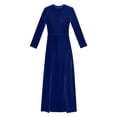 thumbnail image 5 of Womens Christmas Dress Velour Womens Long Sleeve Dress Blue Womens Dress A-line Dress Party Dress Fall Dresses Women, 5 of 5