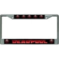 thumbnail image 1 of Deadpool Cadre de Plaque d'Immatriculation Chrome Multi Logo, 1 of 1