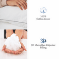 thumbnail image 5 of HALLEY Bed Pillows for Sleeping Standard Size Set of 2 - Premium Down Alternative, Hotel Quality, Standard Size Bed Pillows for Back, Stomach or Side Sleepers (18x26 Inches), 5 of 8
