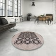 thumbnail image 4 of Ahgly Company Machine Washable Indoor Rectangle Industrial Modern Rose Pink Area Rugs, 8' x 12', 4 of 7