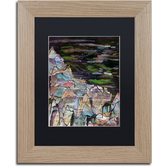 Trademark Fine Art "Mount Fairweather" Canvas Art by Lauren Moss Black Matte, Birch Frame