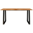 thumbnail image 2 of vidaXL Dining Table with Live Edge 160x80x75 cm Solid Wood Acacia, 2 of 5