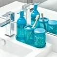 iDesign Finn 4Piece Bathroom Accessory Set, Teal Blue