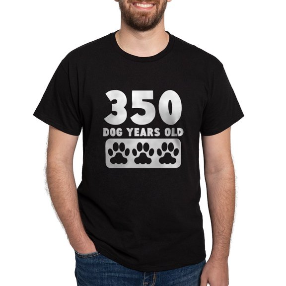 CafePress - 350 Dog Years Old T Shirt - Men's Classic Graphic Cotton T-Shirt