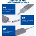 thumbnail image 4 of 6 Pcs Retractable Gap Dust Cleaner Cloth Reusable Microfiber Dusting Cloth Washable Gap Dust Covers Under Furniture Duster Refill for Bed High Ceilings Furniture Bottom Under Refrigerator Sofa Couch, 4 of 7